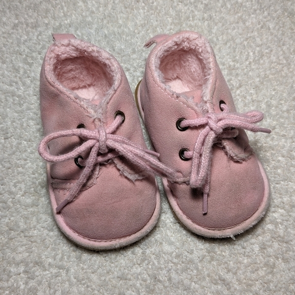 Baby faux suede lace up sneakers - Picture 3 of 6